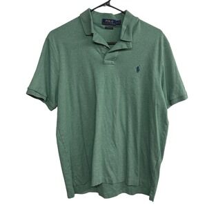 Polo Ralph Lauren Green Cotton Polo Shirt M Short Sleeve Preppy Sporty‎ Golf